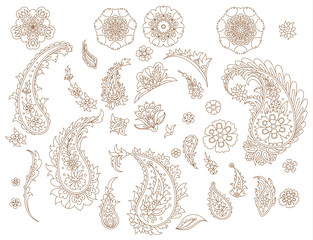 Collection of indian paisley

