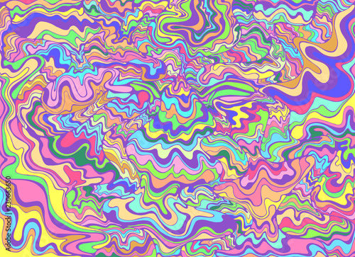 Fotomural Decorative psychedelic waves, pastel colors