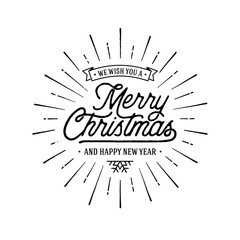 Wall Mural - Merry Christmas and Happy New Year Vector