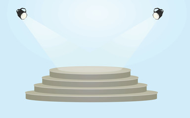 Podium. vector illustration