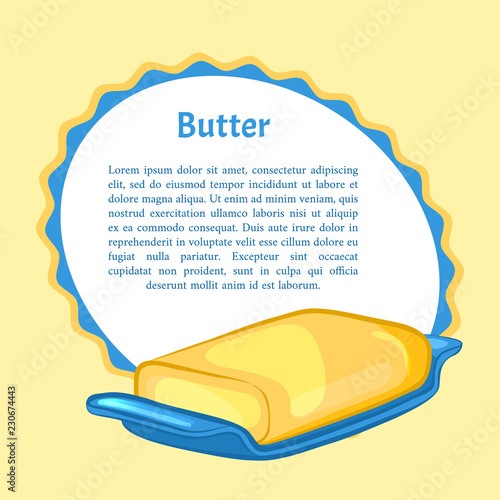 Butter Frame Banner Cartoon Design Vector Illustration Buy