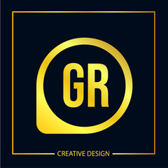 Initial Letter GR Logo Template Design