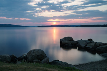 sunset over the sea