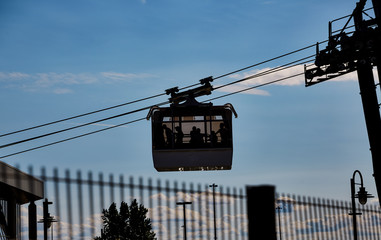 Sticker - Cable Cars Crossing Montmorency Falls