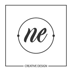 Initial Letter NE Logo Template Design