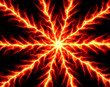Red Lightnings Burst - Vector Hot Plasma Explosion  - Abstract Thunderbolts Outbreak Plasm Background 
