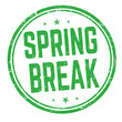 Spring break sign or stamp