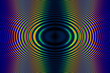 Interference and Diffraction Appearance - Coherent Radial Wave Moire Abstract Iridescent Background 
