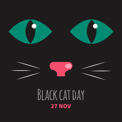 Canvas Print - black cat day banner