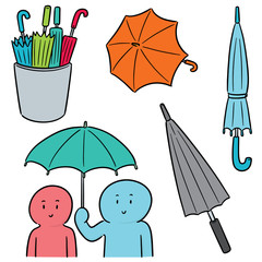 Poster - vector set of umbrella