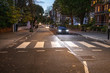 Abbey Road Zebrastreifen bei Nacht, London