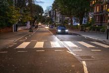 Abbey Road Zebrastreifen Bei Nacht, London
