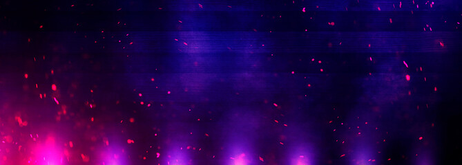 Wall Mural - background of an empty room with spotlights and lights, abstract background with neon glow