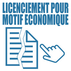 Sticker - Logo licenciement pour motif économique.