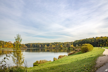 Naklejka na meble Walking golden autumn