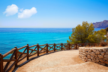 Fototapete - Cala Pinets beach in Benissa Alicante Spain
