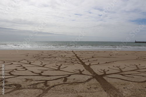 Dessin Sur La Plage Des Sables Dolonne Buy This Stock