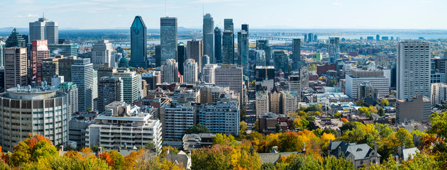 Wall Mural - Panoramic view Montreal downtown