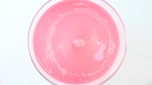 Pink Water Swirl In Glass, High Speed