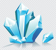 Vector blue ice crystals 