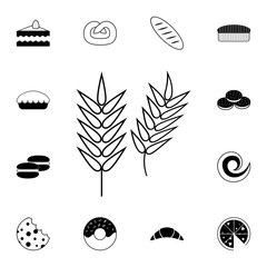 Wall Mural - Wheat icon. Detailed set of Bakery. Premium graphic design. One of the collection icons for websites, web design, mobile app