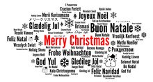 Merry Christmas In Different Languages Word Cloud