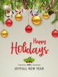 © detakstudio - Happy Holidays and Joyful New Year Greeting Card. Happy Holidays and Joyful New Year Vector Design.