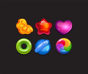 Candy Game Assets for Mobile Match 3