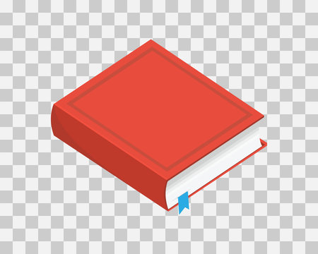 Isometric book icon in flat style. Vector. Vector illustration in flat design style isolated on background.