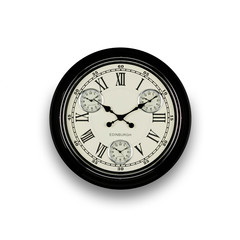 Black clock on a white wall at 10 to 2.