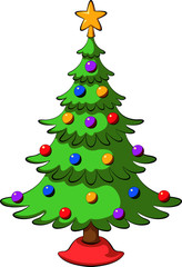 cartoon christmas tree
