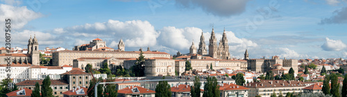Cuadros en Lienzo Santiago de Compostela wide panoramic view