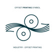 Offset printing symbol for graphic industry.
