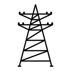 Electric tower icon. Simple illustration of electric tower vector icon for web design isolated on white background