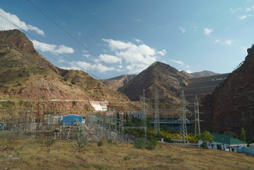 power station in the mountains of tajikistan