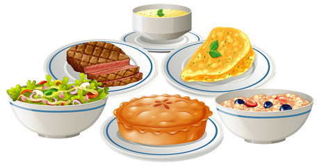 Poster - Set of food on plate