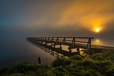 Fototapeta Pomosty - foggy morning over jetty