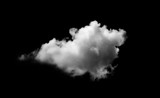 Fototapeta Niebo - White clouds on black background
