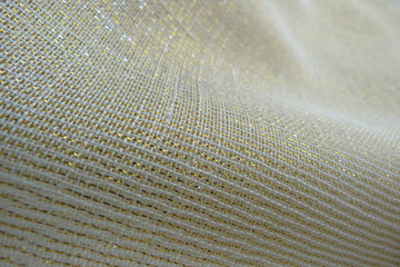 golden fabric closeup brocade silk background for decor