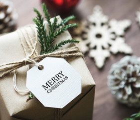 Poster - Christmas holiday greeting design mockup