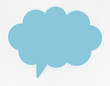canvas print picture - Blue speech bubble icon isolated