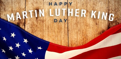 Sticker - Composite image of happy martin luther king day