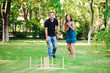 © nagaets - Game ring toss in a summer park