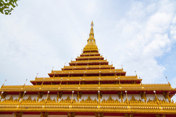 The famous pagoda of Wat Nongwang in Khon Kaen, Thailand.