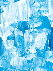 Blue creative abstract hand painted background, brush texture