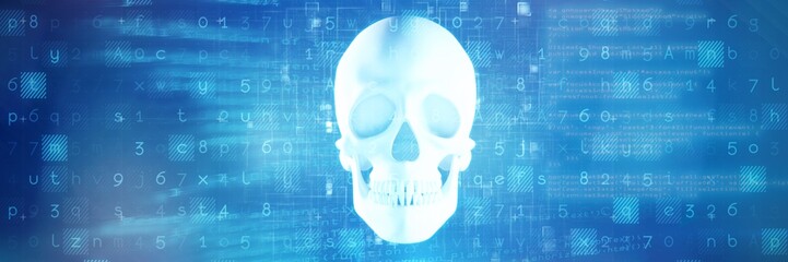 Wall Mural - composite image of virus background