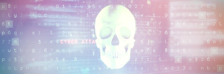 Wall Mural - composite image of virus background