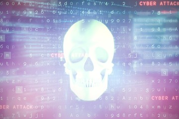 Wall Mural - composite image of virus background
