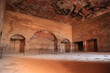 Interior chamber of Urn Tomb of Royal Tombs, ancient Rose City of Petra, Jordan
