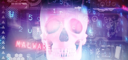 Wall Mural - composite image of virus background
